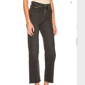 LEVI's Ribcage Straight Ankle Jeans, Black, Women's Size 27